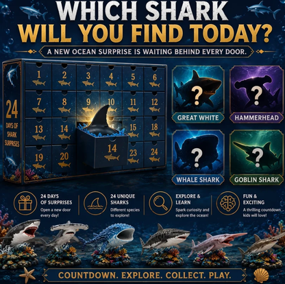 🔥50% Off Today Only-🦈 2026 Shark World Advent Calendar