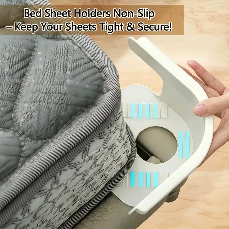 4 Pack Anti Slip Bed Sheet Holder Clips for Mattress Corners