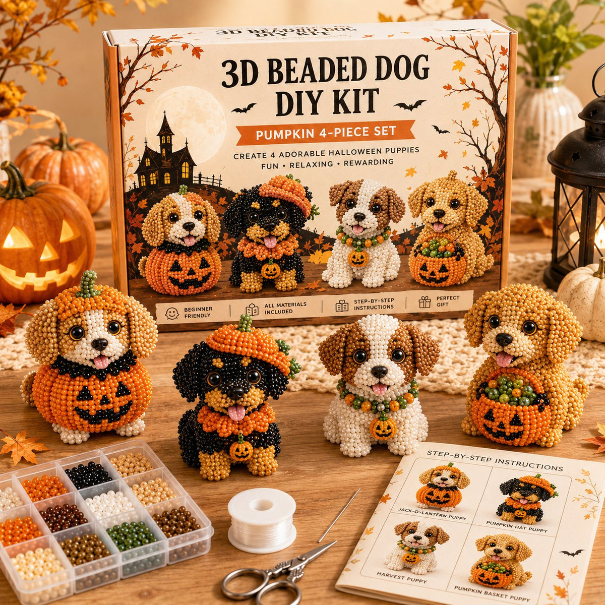 🔥Last Day 49% OFF - 🎁🐶🎃🐶3D Halloween Dog DIY Art Set
