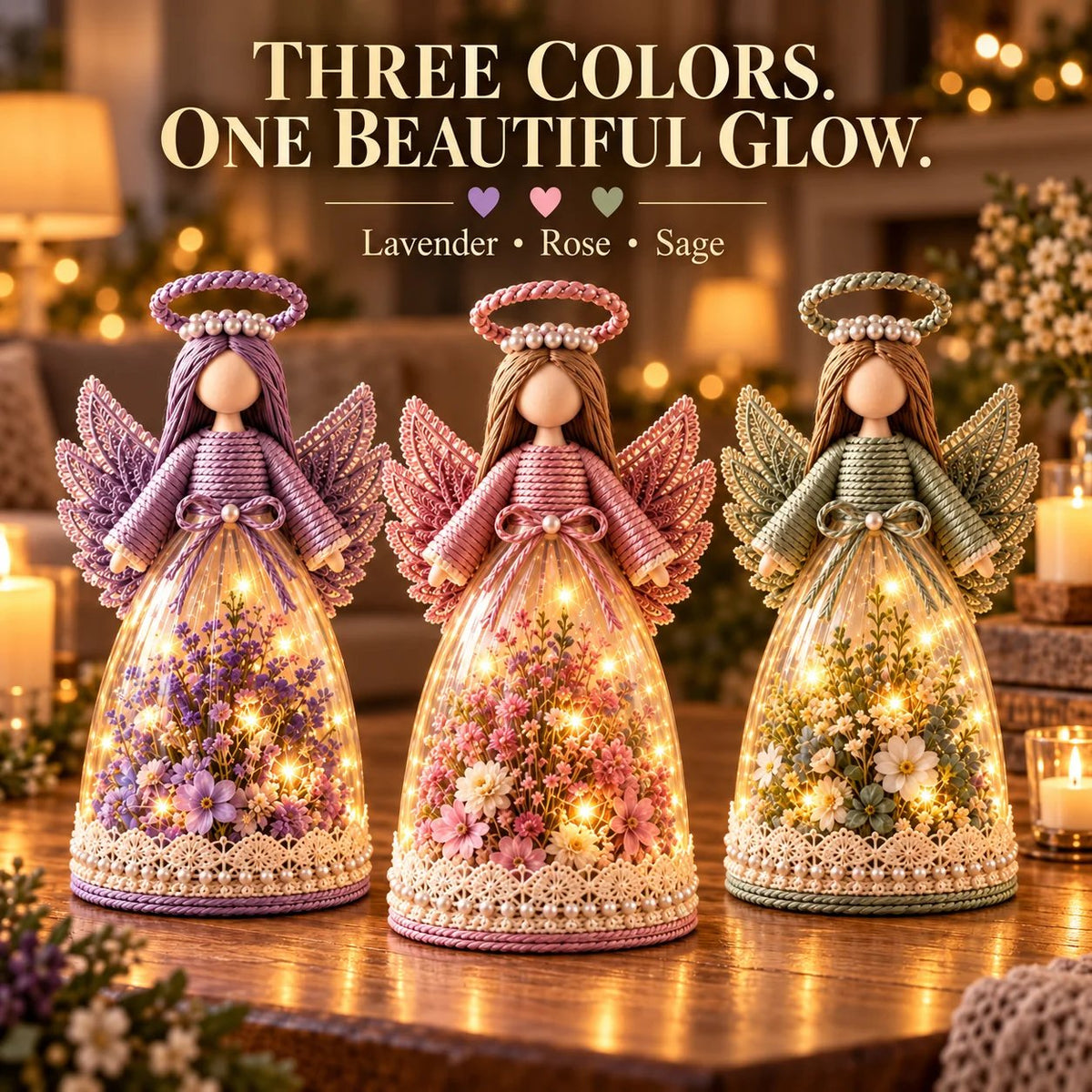 🎁Lighted Floral Angel Figurine