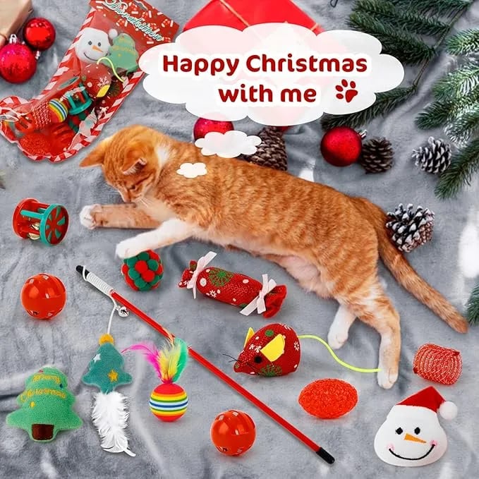 🔥Last 48 hours 57% OFF - 🐱2024 Christmas Countdown Cat Toys Advent Calendar