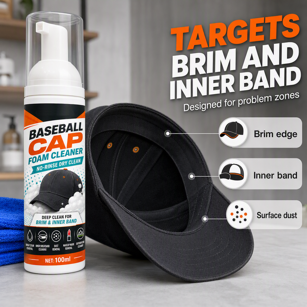✨No-Rinse Baseball Cap Foam Cleaner