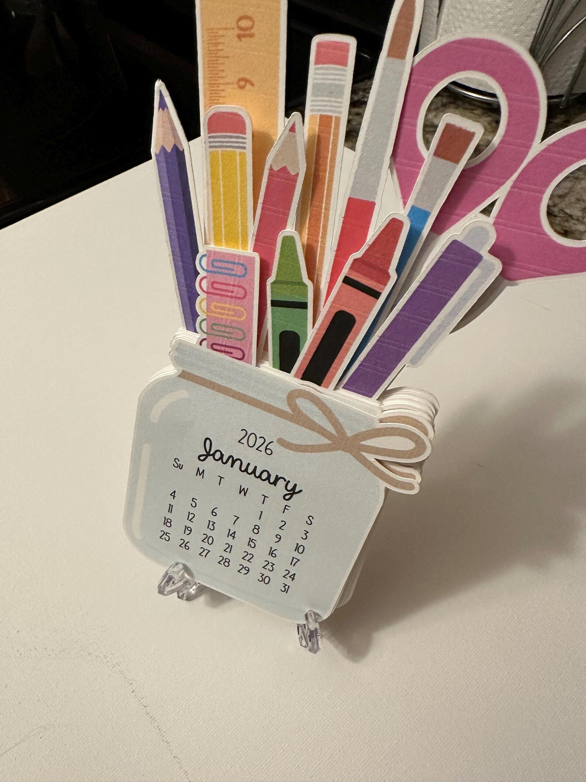 2026 Desk Calendar, 2026 Stationary Calendar, 2026 Teacher Calendar