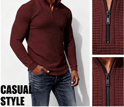 🎁Last Day Promotion 49% OFF🔥Men's Regular Fit Plain Half Zip Up Sweatshirt