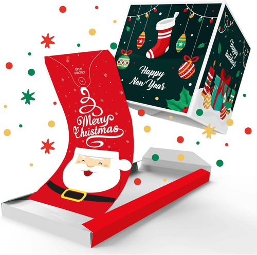 ✨✨ Christmas Exploding Confetti Surprise Card – Pop-Up Joy in Every Envelope 🎄✨