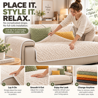 🛋️ Soft Non-Slip Jacquard Sofa Cover – Washable Furniture Protector for Couch & Sectional