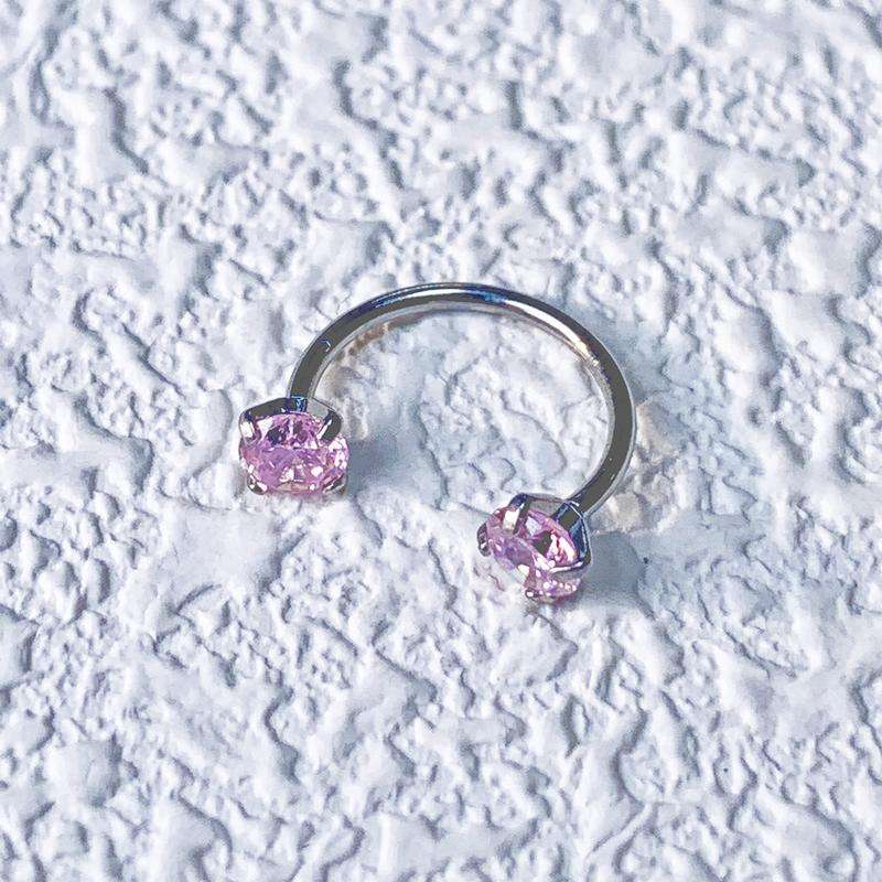 Internally Threaded Gems Nose Ring