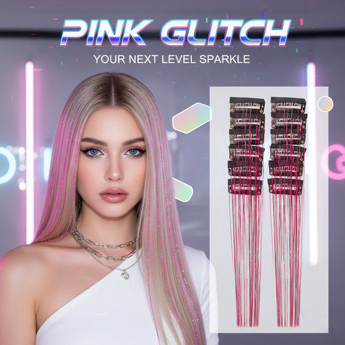🔥Last Day 50% OFF✨Clip-in Tinsel Hair Extensions (A set of 12 pieces)