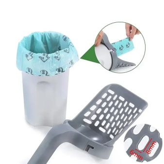 Portable Cat Litter Shovel with Poop Bag
