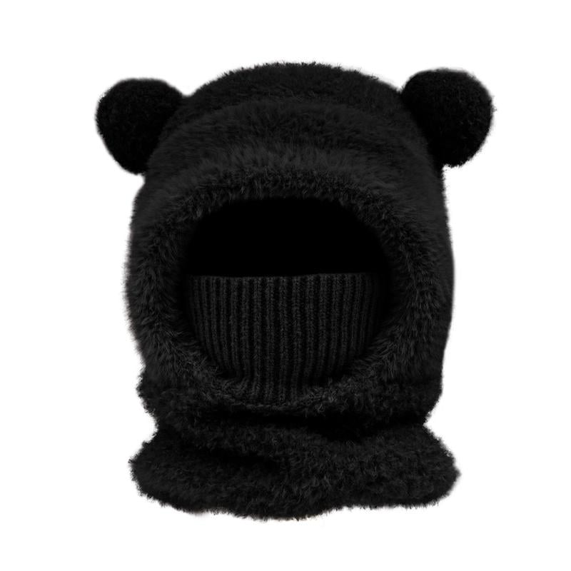 🔥LAST DAY 50% OFF - Women's Solid Pom Pom Bear-Ear Beanie Hat
