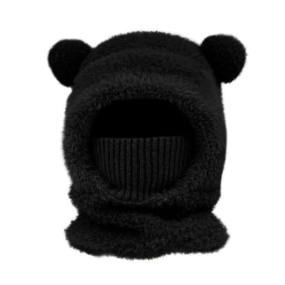 🔥LAST DAY 50% OFF - Women's Solid Pom Pom Bear-Ear Beanie Hat