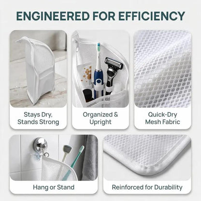 Mesh Zipper Toiletry Storage Pouch