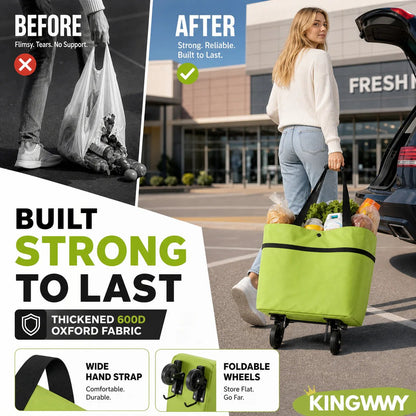 🥳💞 50K+ SALES! ⚡🛒 Shopping bag foldable green bag