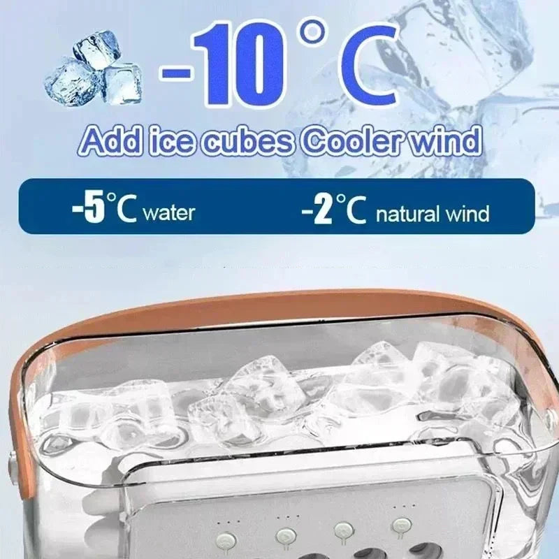 Portable Air Cooler Humidifier Fan with LED Night Light