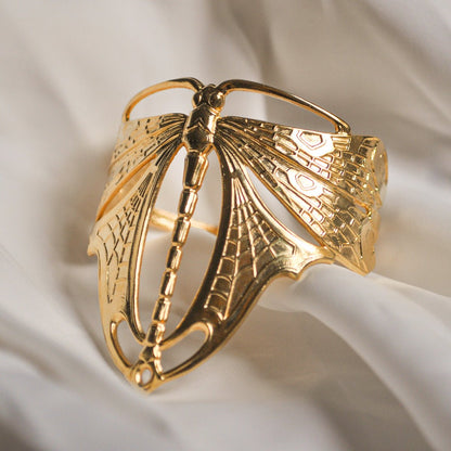 🔥Last Day 49% OFF - 💫Handmade Gold Flying Dragonfly Bracelet