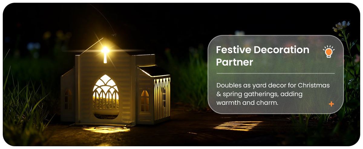 🔥Last Day 49% OFF - ✝️Church-Shaped Metal Solar Bird Feeder
