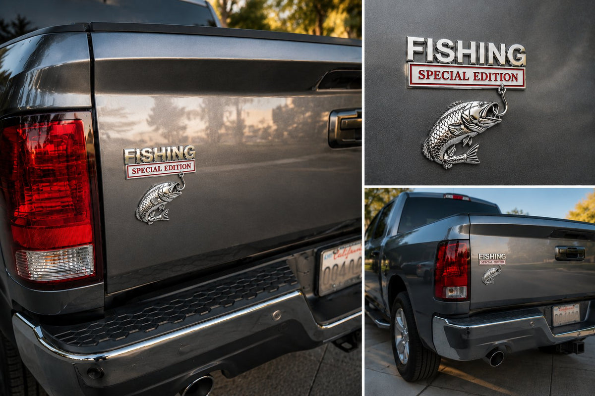 🔥Hot Sale 49% OFF- 🎣 Fishing Special Edition Premium 3D Metal Vehicle Emblem Badge
