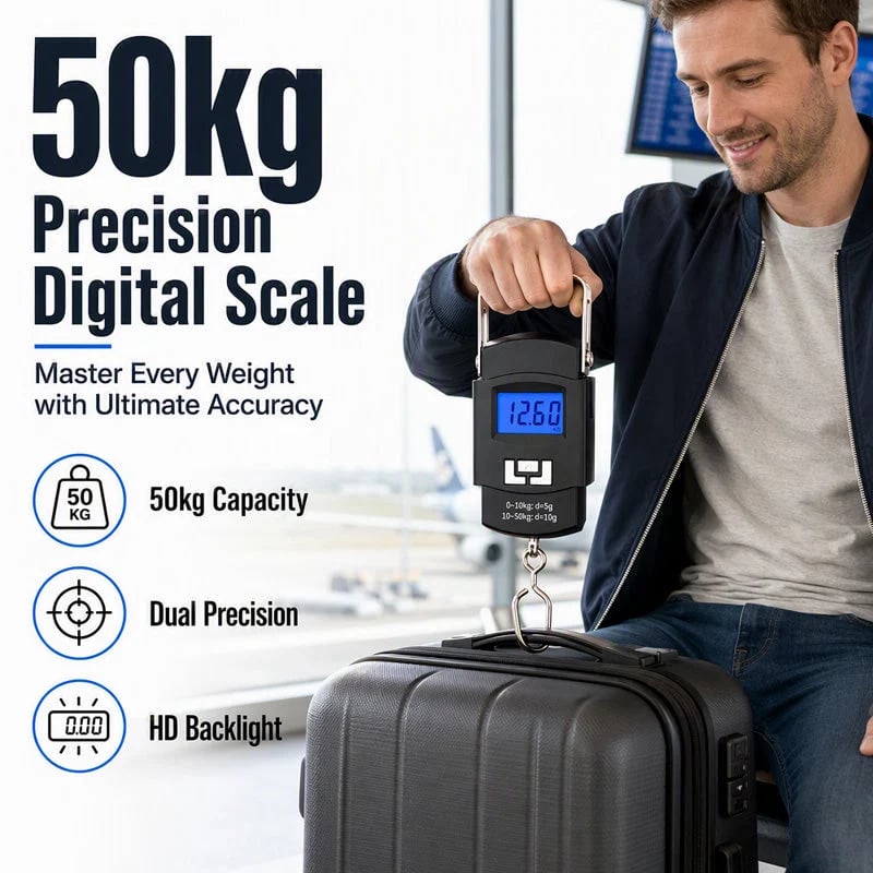 💥 🔥Mini Portable Digital Luggage Scale