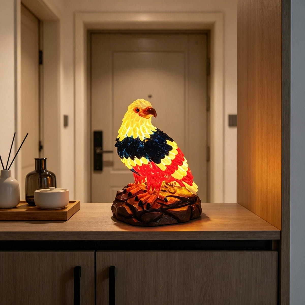 🔥Last Day 49% OFF - 🦅🌙U.S. 250th Eagle Stained Table Lamp✨