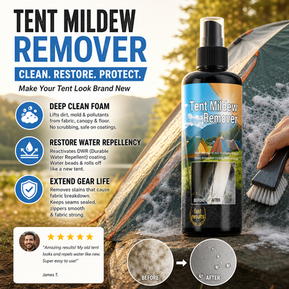 ✨ 🧴✨ 53% OFF! Outdoor Mildew Stain Cleaner – Spray on, wipes off mold instantly. Eco‑friendly, won‘t ruin waterproofing. Tent, awning, shower curtain – all like new! 🏕️💪