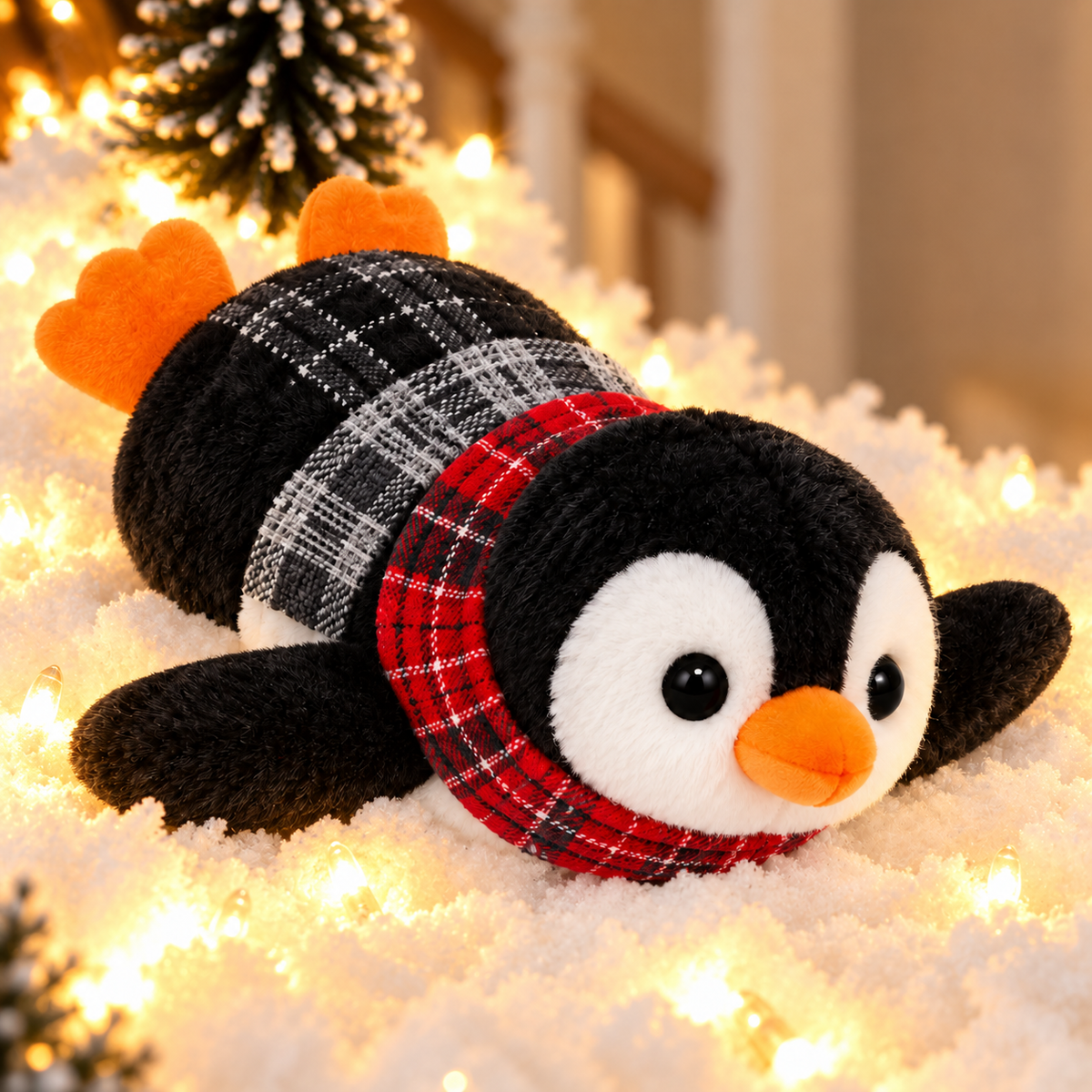 🔥Hot Sale 40% OFF🔥Playful Penguin Snowy Stair Railing Decor