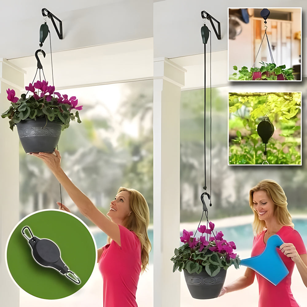 🌳Garden Plant Pulley Set for Hanging Baskets, Pots & Bird Feeders
