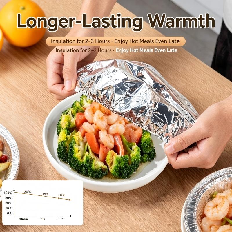 Aluminum Foil Food Insulation Cover for Table Heat Preservation and Freshness