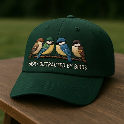 🔥Last Day 49% OFF - 🐦Easily Distracted by Birds Embroidered Hat