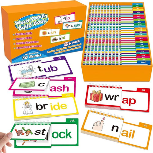 🔥Last Day 50% OFF - 🔤30 Read and Rhyme Flip Books📚(Fun Phonics Learning Set for Kids)