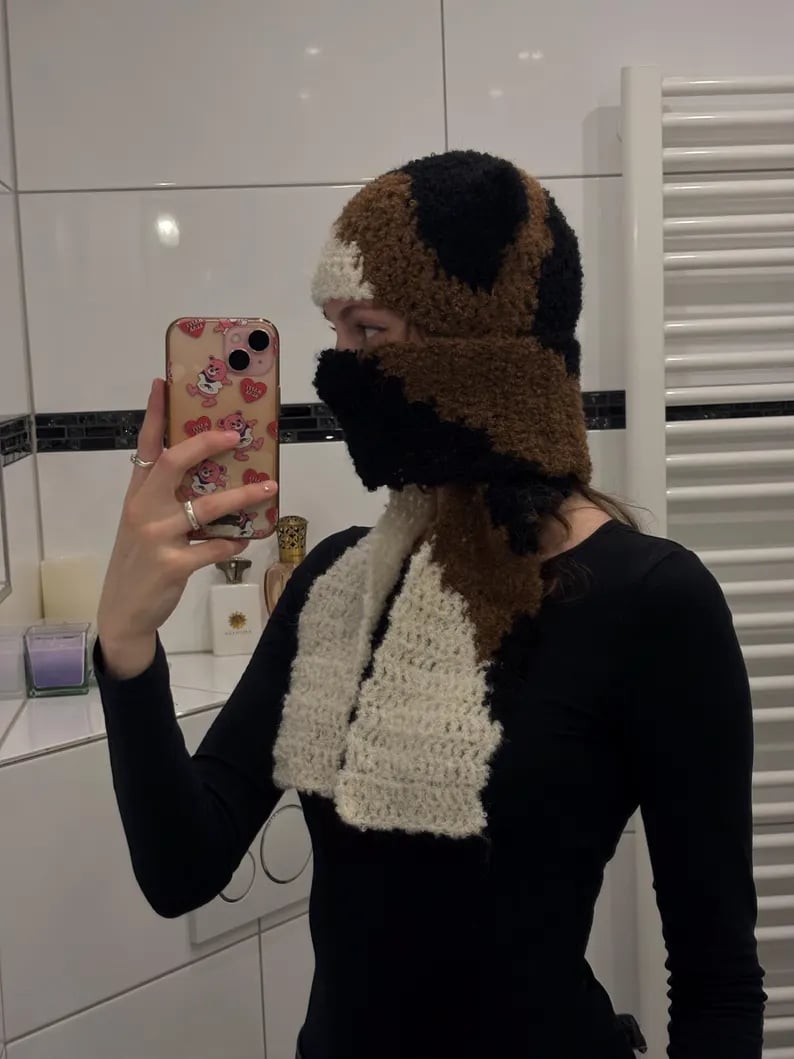 🔥Last Day 50% OFF - 🐾🧶Cozy Up with the Adorable Calico Cat Crochet Scarf