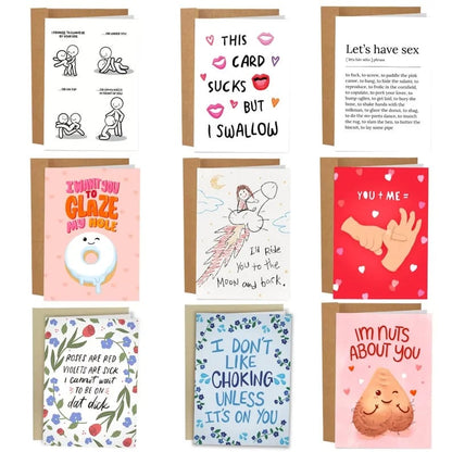 🤣Sleazy Greetings Funny Greeting Cards | 9 Dirtiest Cards Ever Set🎅🔥