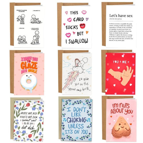 🤣Sleazy Greetings Funny Greeting Cards | 9 Dirtiest Cards Ever Set🎅🔥