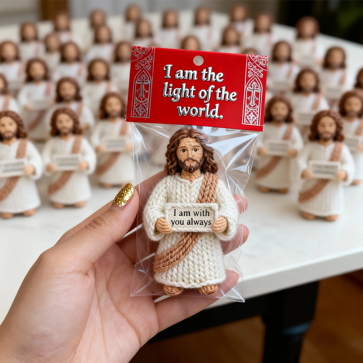 Handmade Crochet Jesus – “I am with you always”