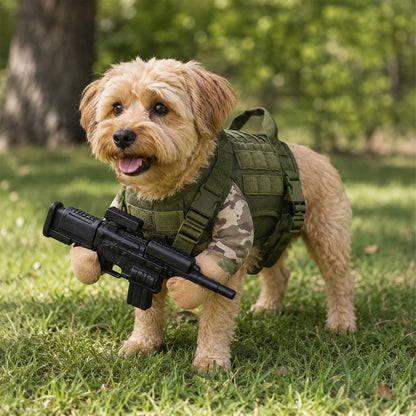 🪖Funny Tactical Soldier Pet Costume | Military Outfit for Dogs & Cats