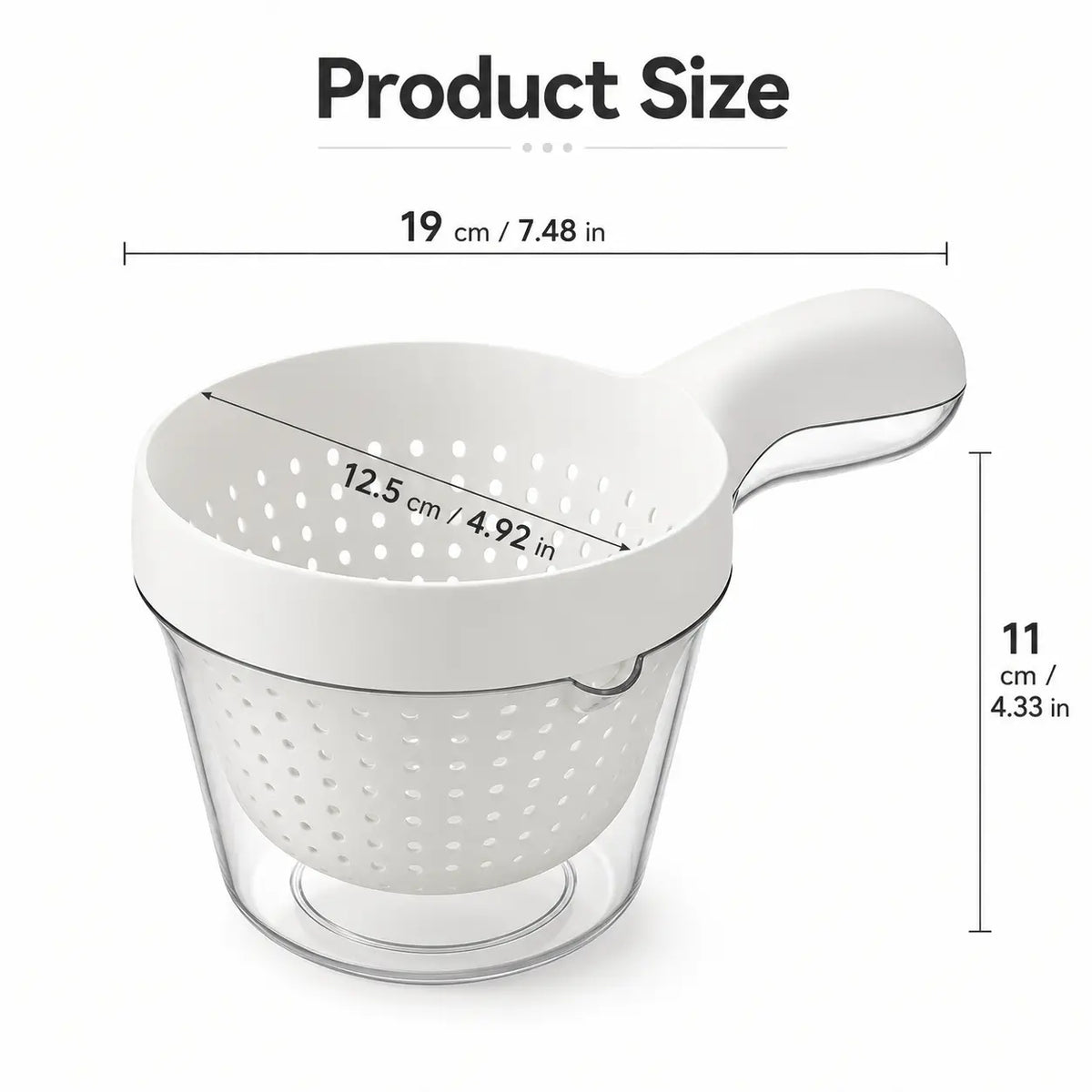 🥣 2-in-1 Drain Basket | Wash & Serve Fruits Effortlessly ✨
