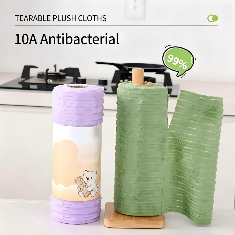 Tearable Plush Cleaning Cloths, 20 Sheets Per Roll, High Absorbency Multi-purpose Kitchen Towels