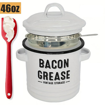 🔥LAST DAY 50% OFF - Grease container with filter and scraper🎁