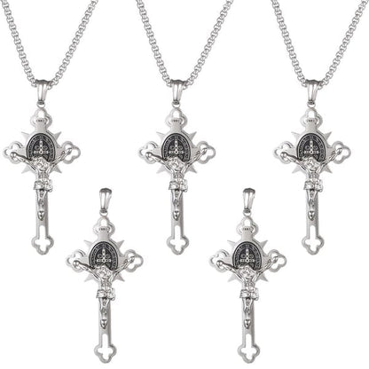 🔥Last 4 hours Sale: Save $30 -✨ST.Benedict Protection Cross Power Pendant Necklace