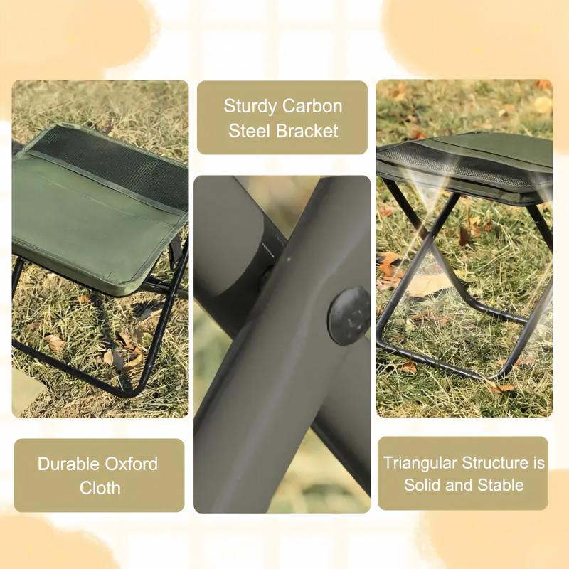 Outdoor Foldable Stool Backpack Portable Camping Chair Bag Crossbody Design