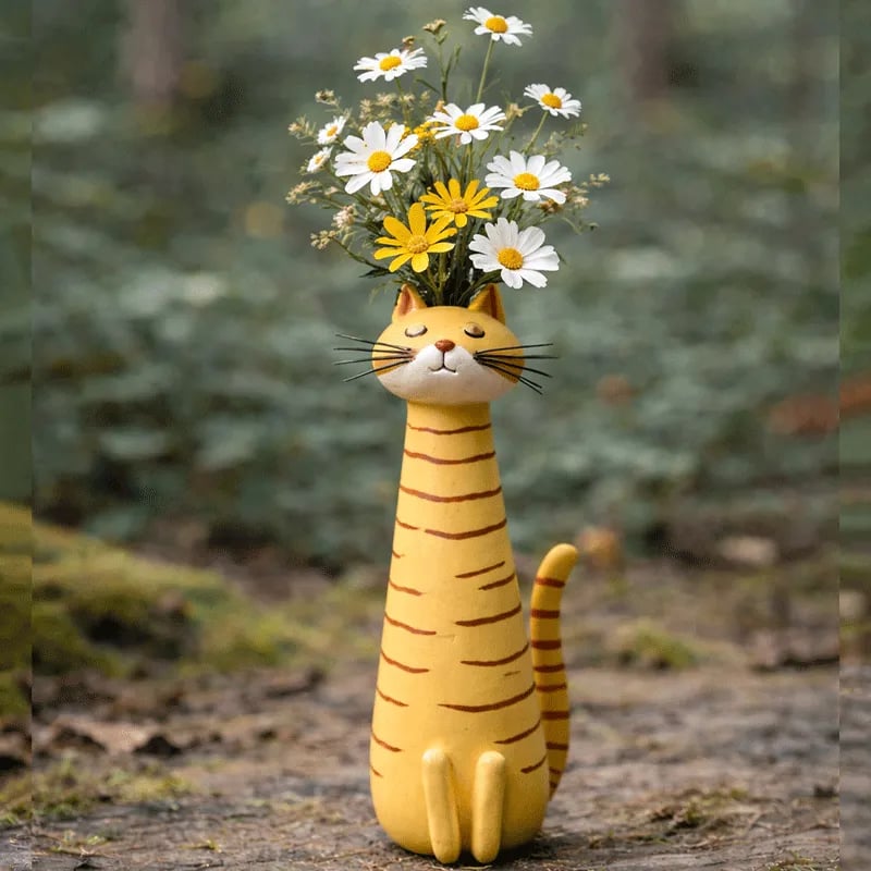 🔥Last Day 49% OFF - 😻Handcrafted Quirky Cat Vase