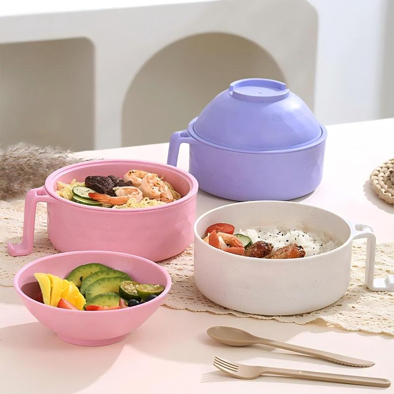 Microwave Safe Ramen Bowl with Lid for Instant Noodles