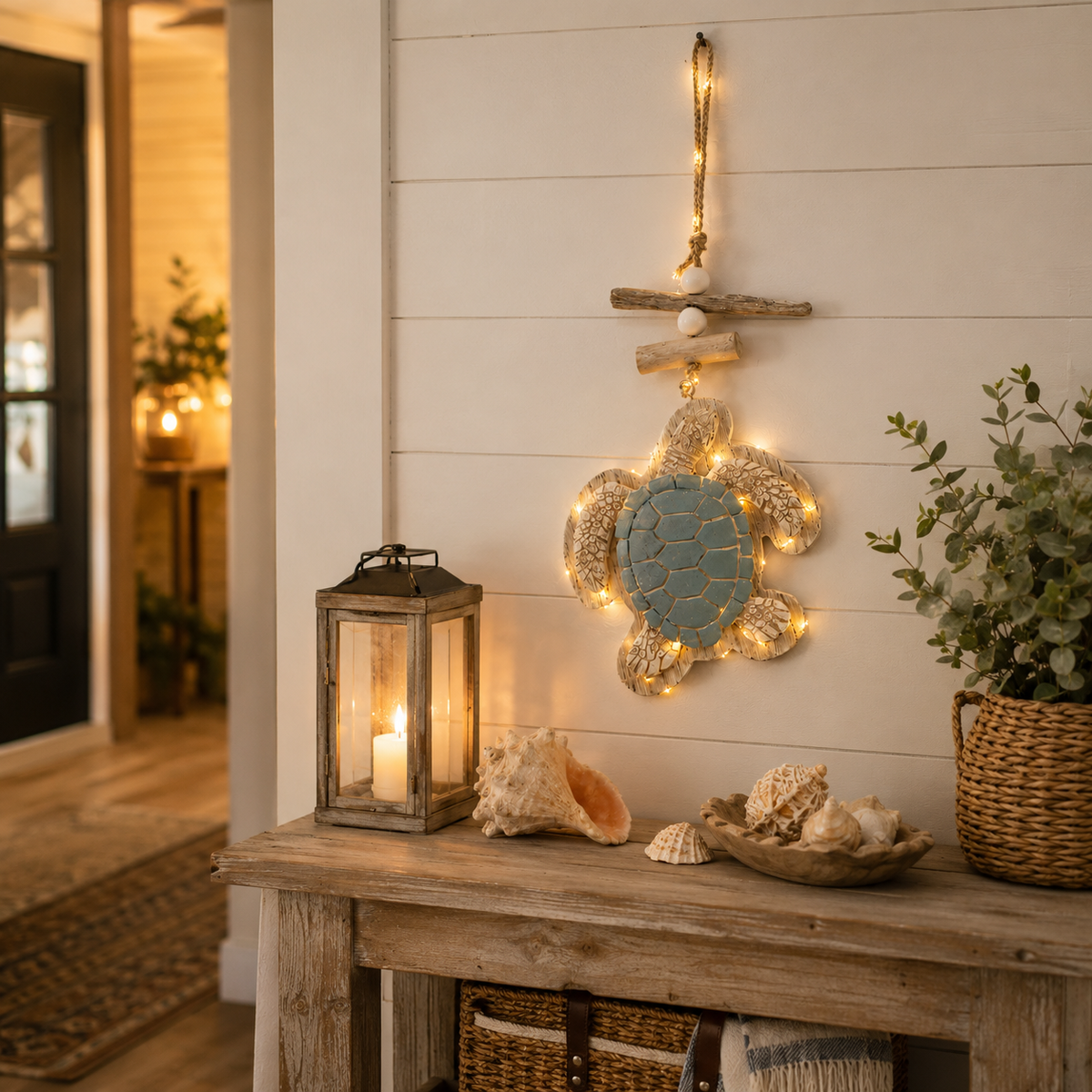 Last Day 49% OFF🔥Glowing Coastal Sea Turtle Wall Art