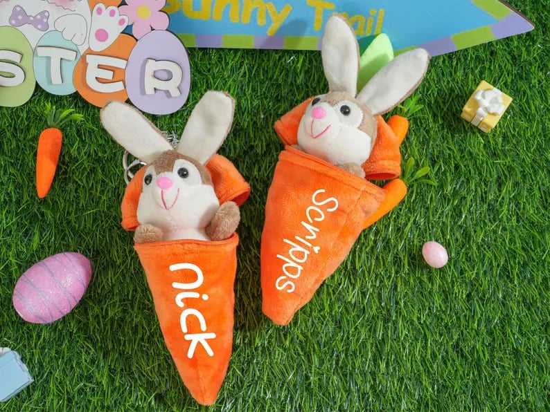 ⚡️FLASH SALE 49% OFF - 🥕Custom Easter Plush Rabbit Keychain