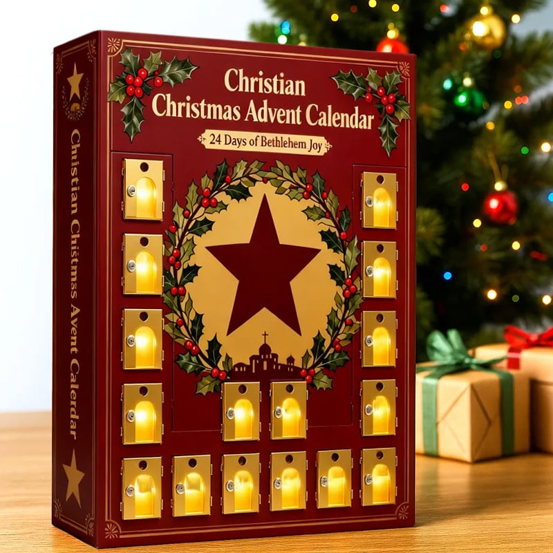✝️Christian Christmas Advent Calendar – 24 Days of Bethlehem Joy with Figurines & Ornaments