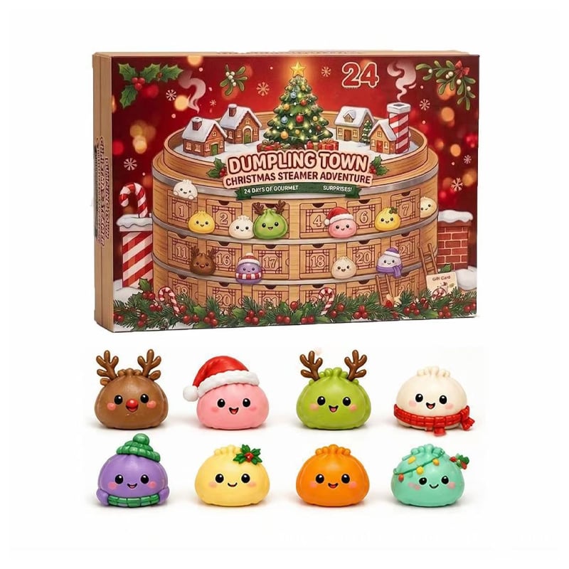New Christmas Dumpling Squishy Advent Calendar – 24 Surprise Toys