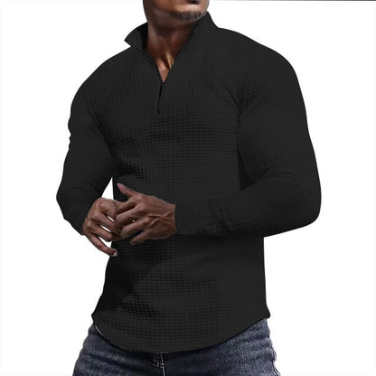 🎁Last Day Promotion 49% OFF🔥Men's Regular Fit Plain Half Zip Up Sweatshirt