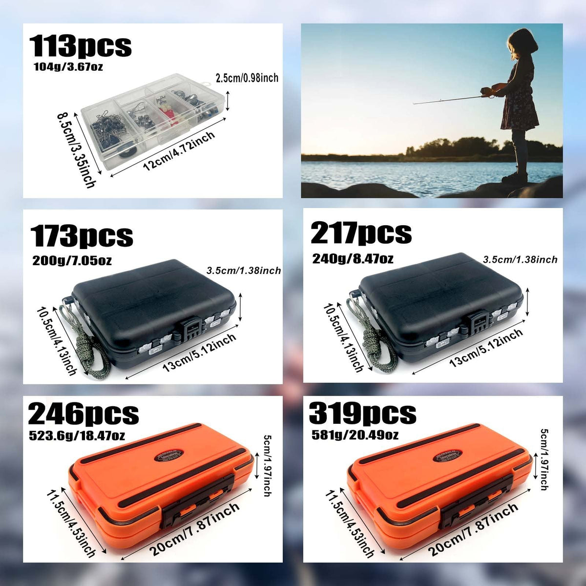 All-In-One Fishing Tackle Kit with Storage Box