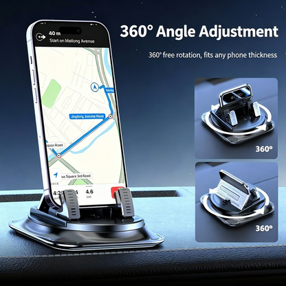 360° Rotatable Car Dashboard Phone Mount, One Hand Operation Auto Cell Phone Holder for 4-7 Inch Smartphones