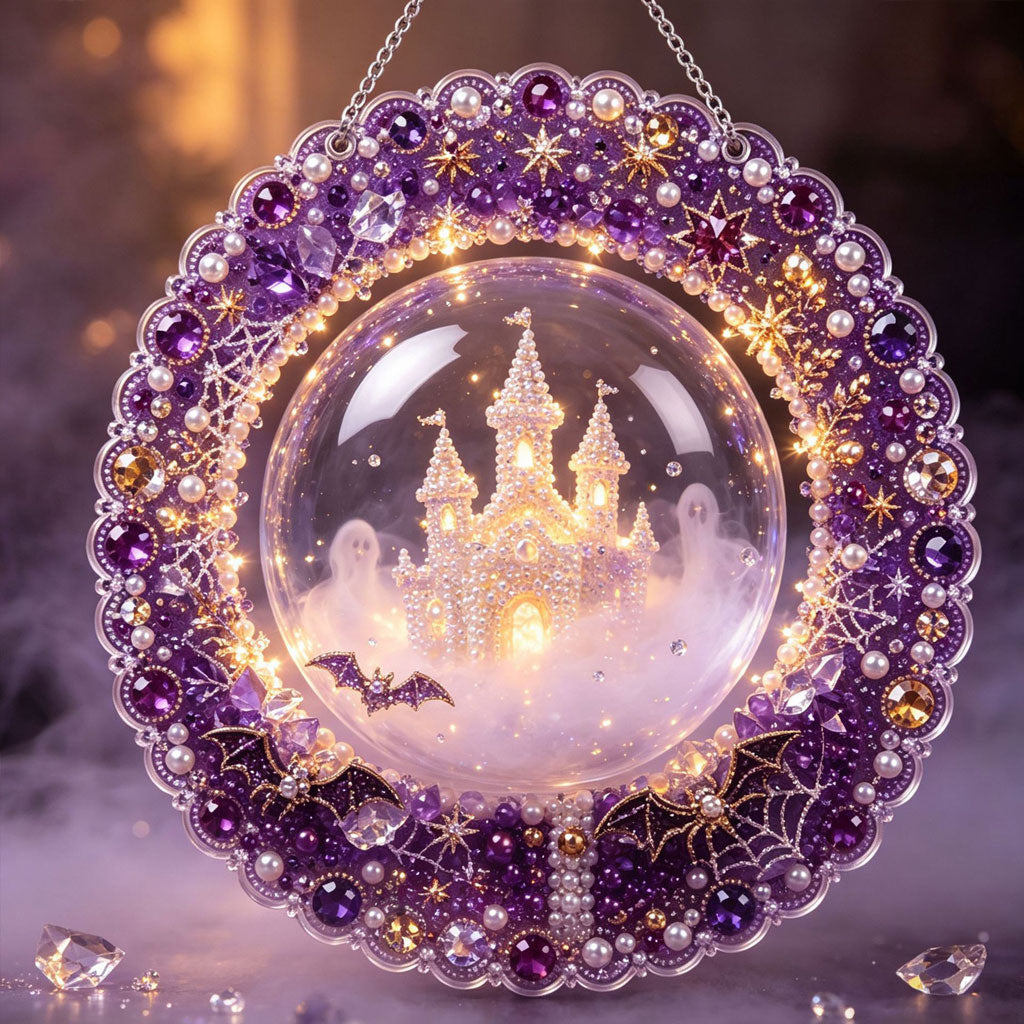 🔥Limited time 70% OFF - 🎃✨ Halloween DIY Pearl Diamond Art Ornament Kit – Sparkling Hanging Decor
