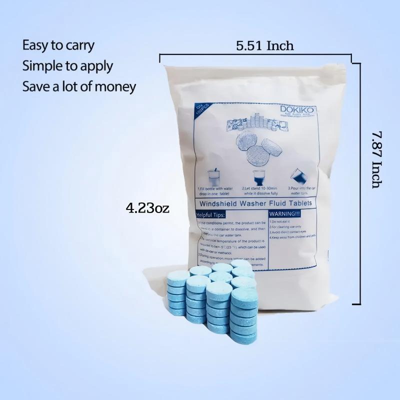 Car Windshield Washer Concentrate Tablets 1 Pack Makes 52.5 Gallons (1 Tablet 1.05 Gal) Winter Use